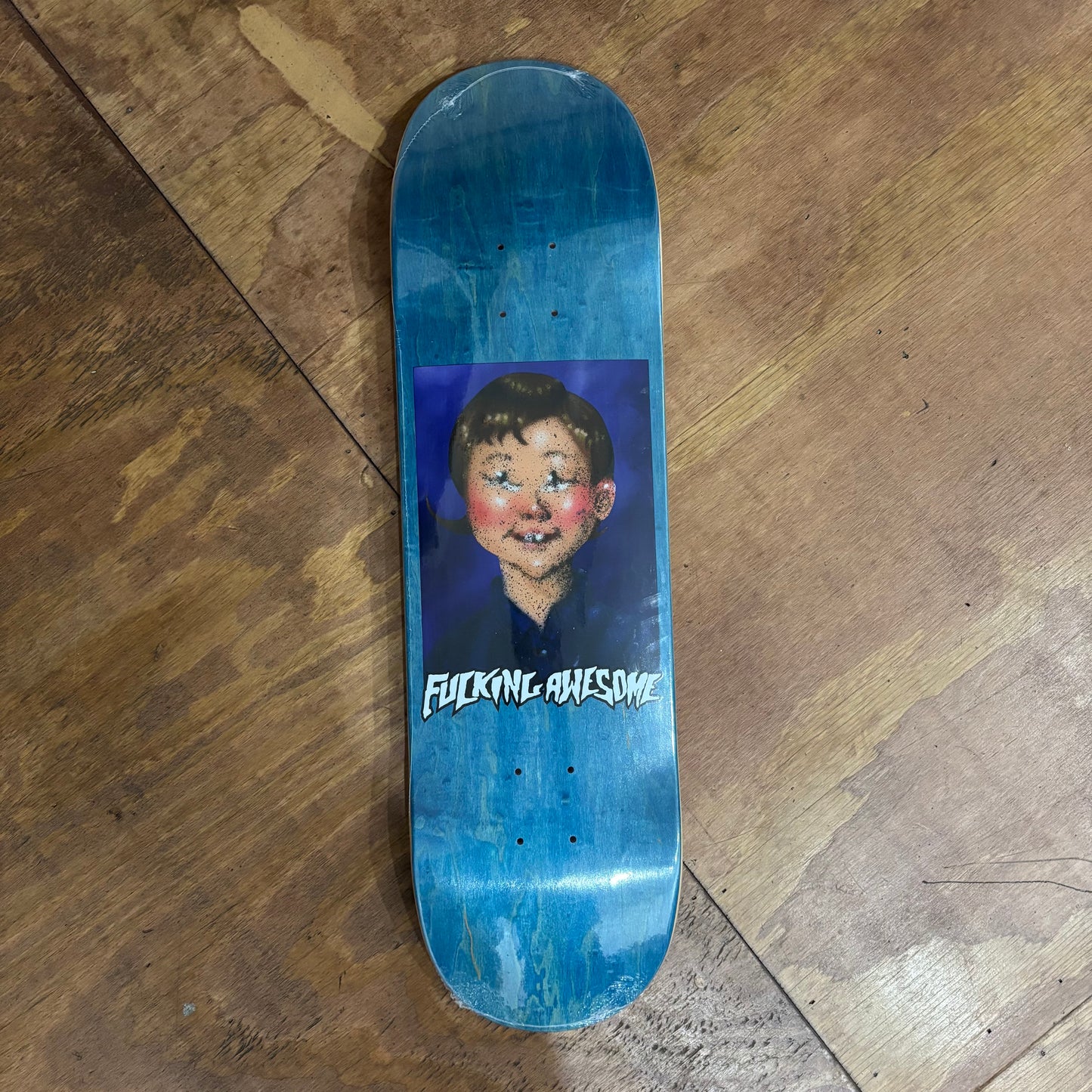 redrawn version of the class portrait series for fucking awesome with woodgrain background