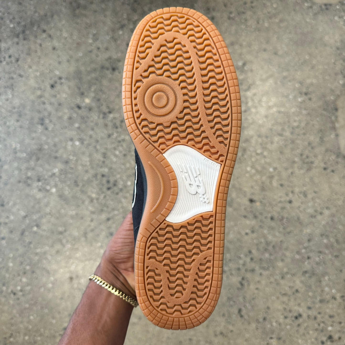 bottom of the shoe. gum sole