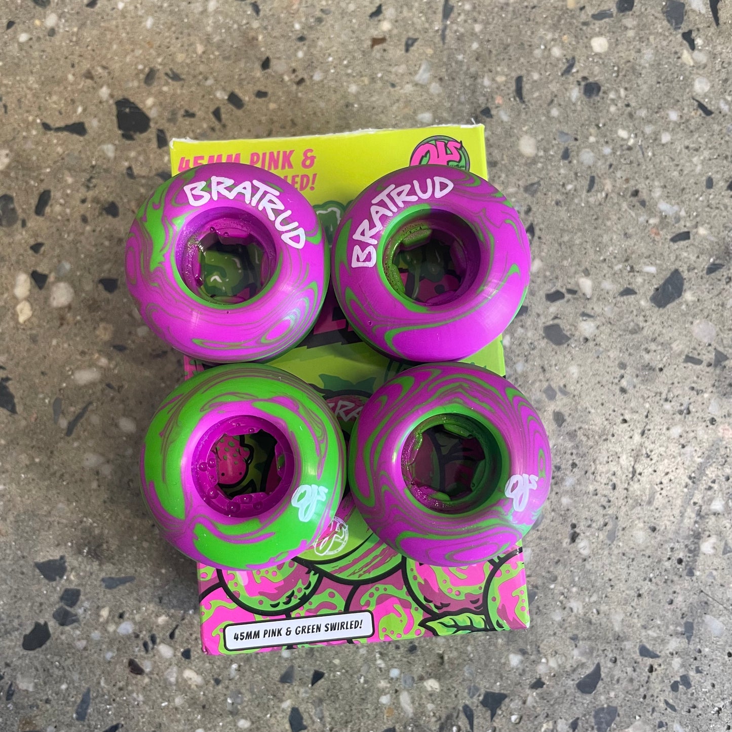 OJ Swamp Wheels 99a - Pink/GreenSwirl