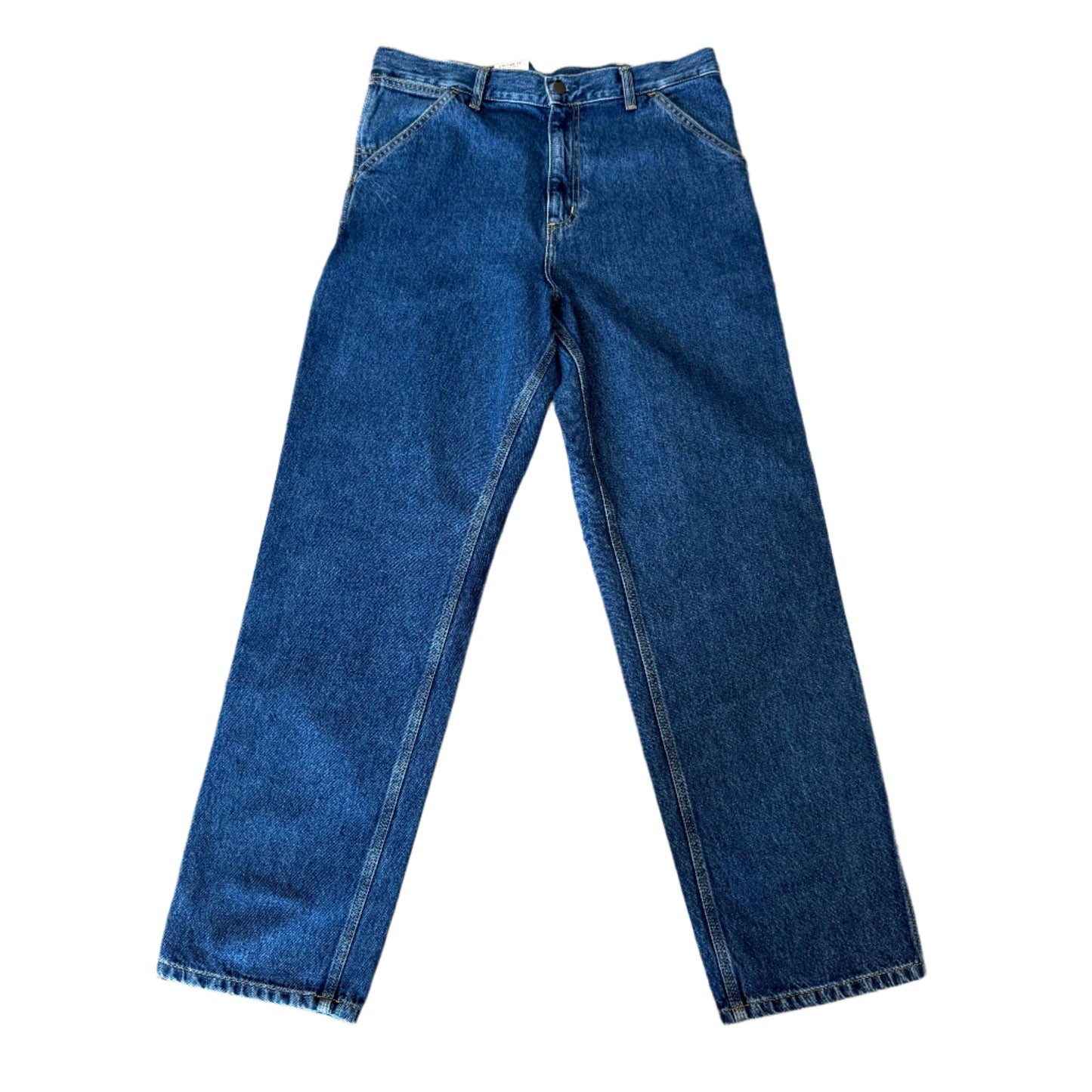 medium wash blue jeans