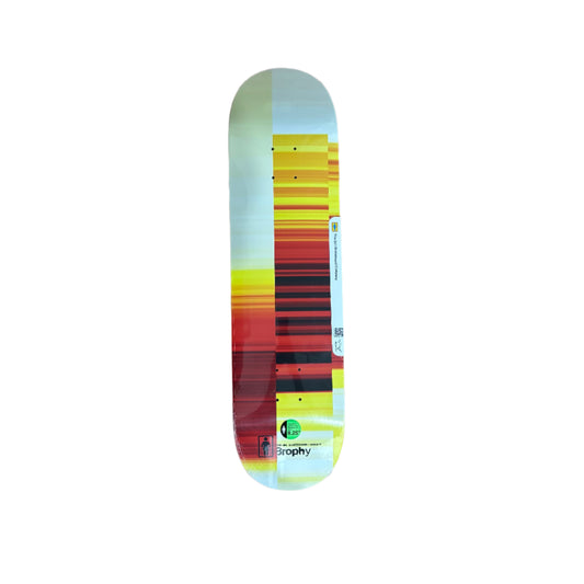 abstract photo graphic that looks like static on skateboard deck