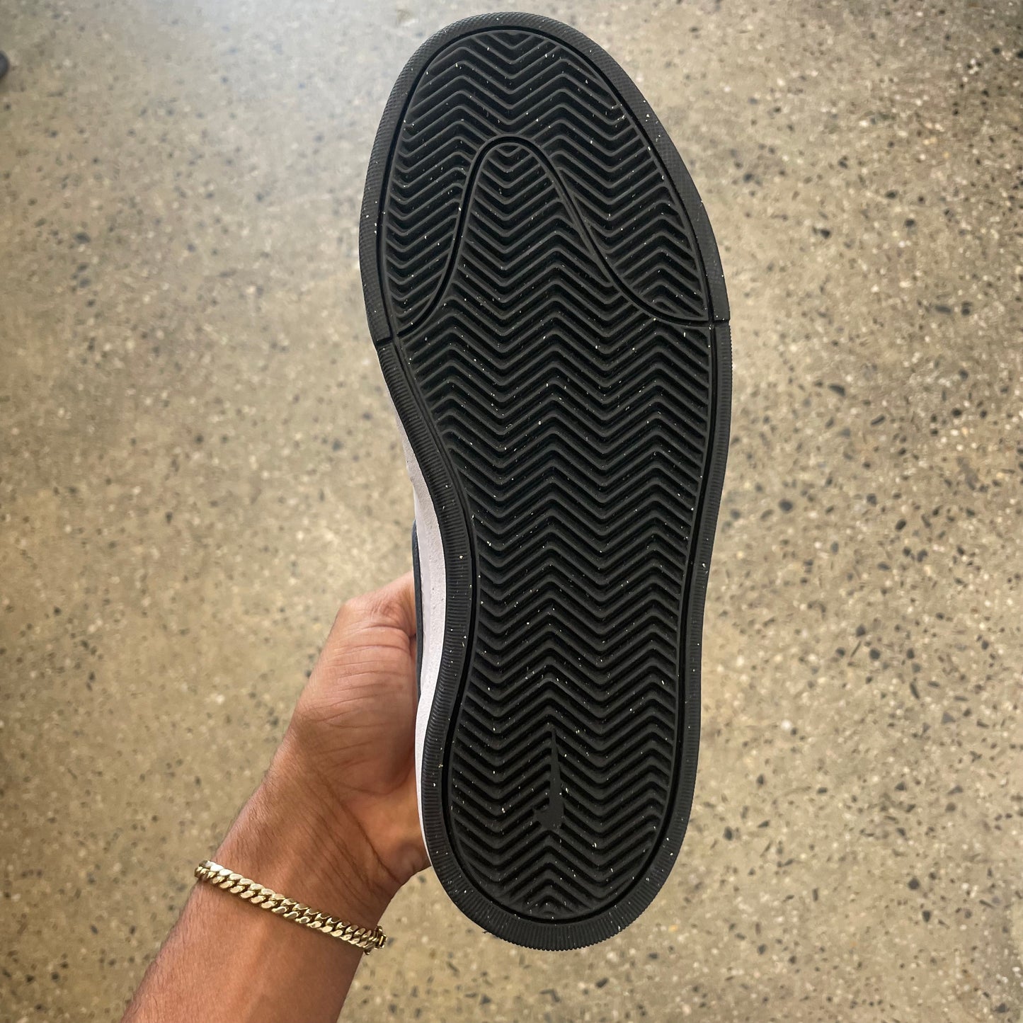 view of black rubber sole