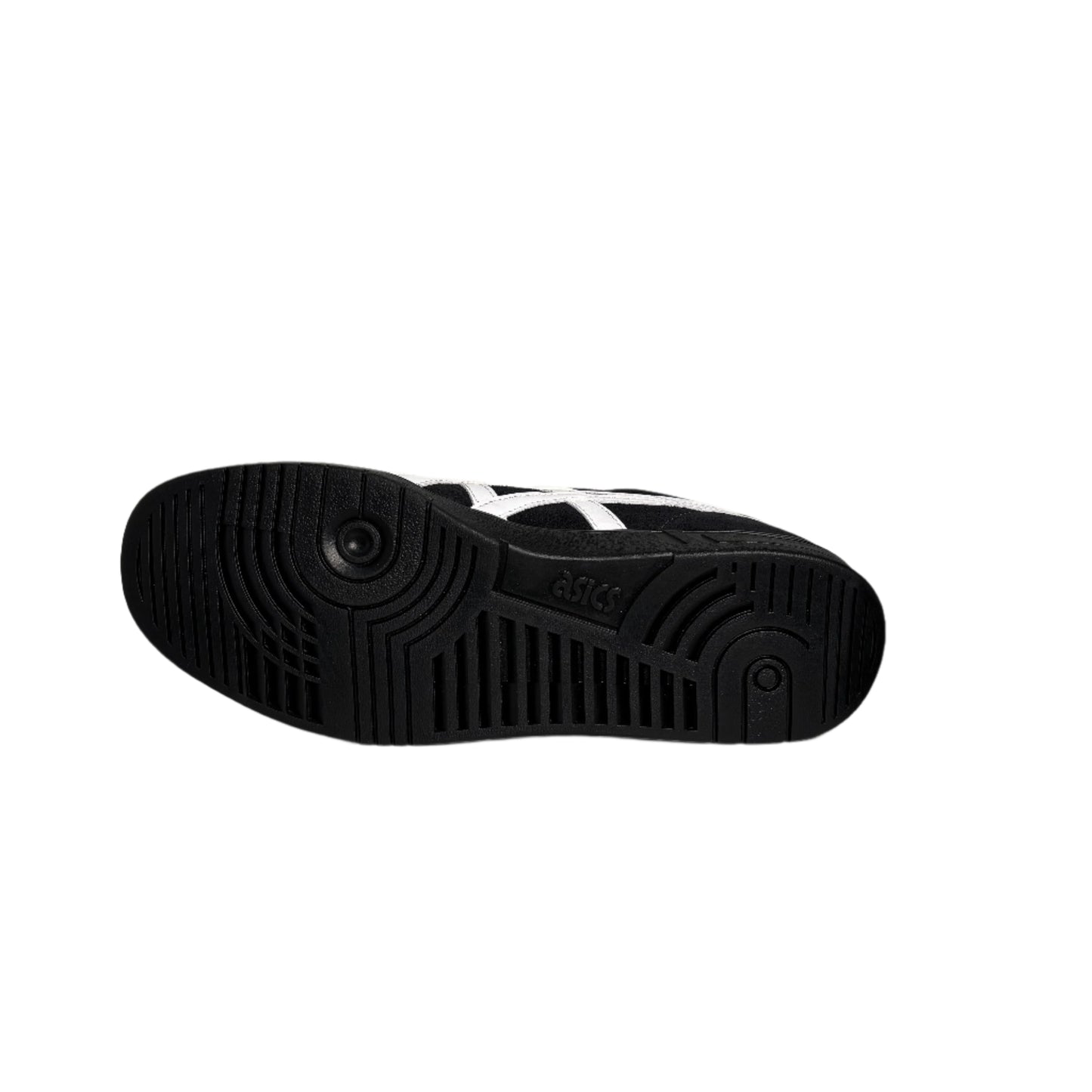 black sole of sneaker on a white background