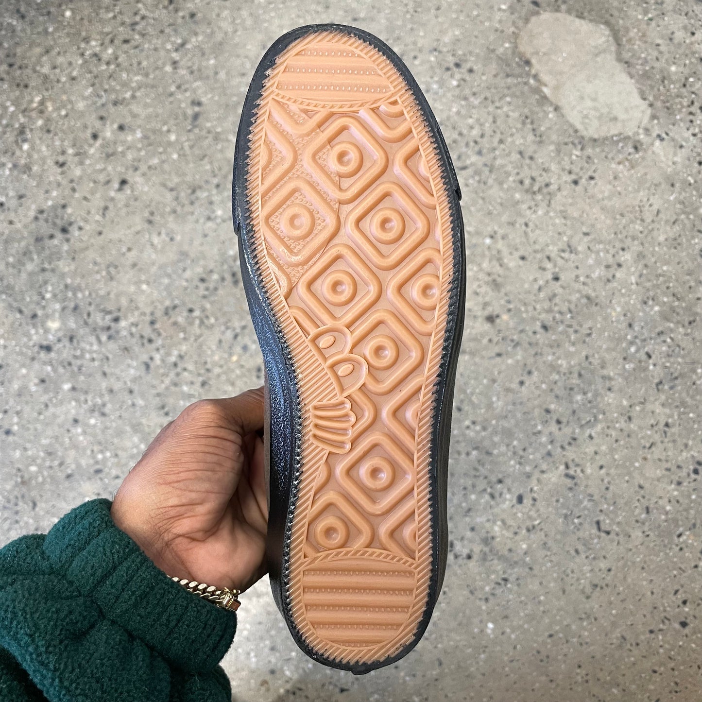 gum sole, bottom of sneaker