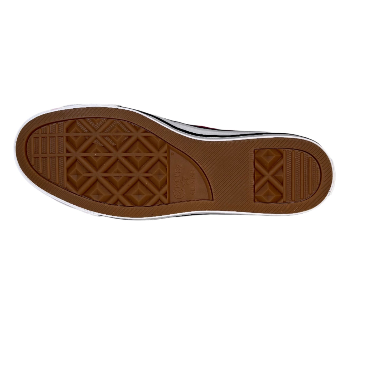 Brown sole of a shoe on a white background