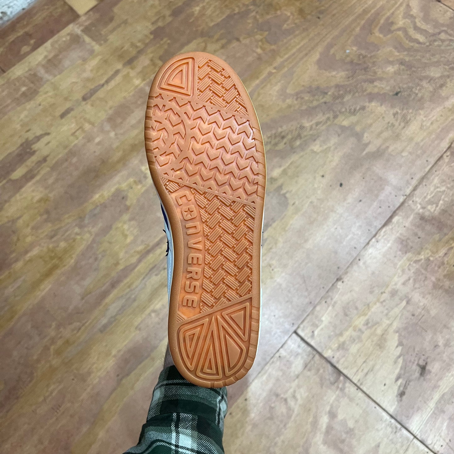 gum sole, bottom of sneaker