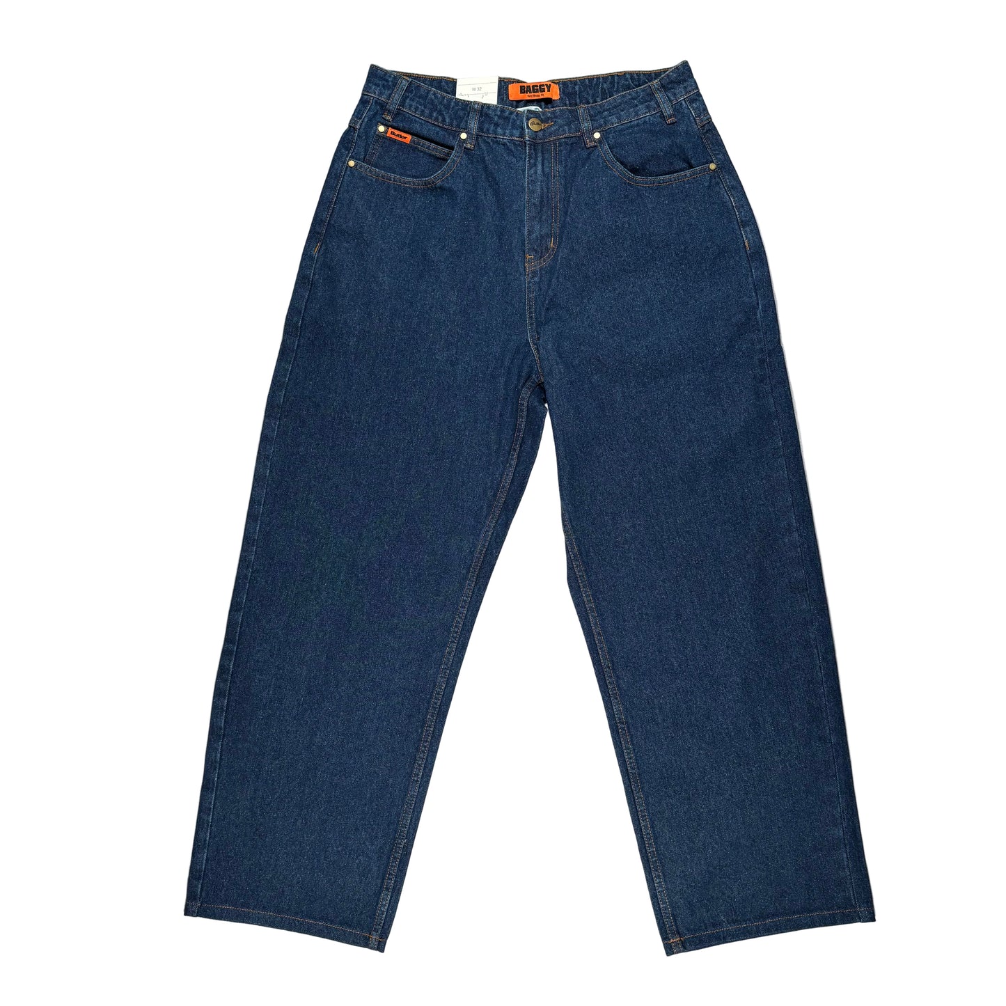 Blue jeans on a white background