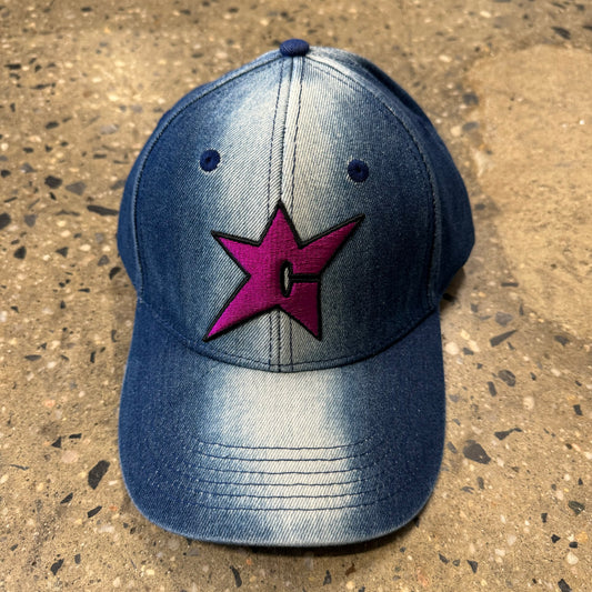 Carpet C-Star Bleached Denim Hat - Blue