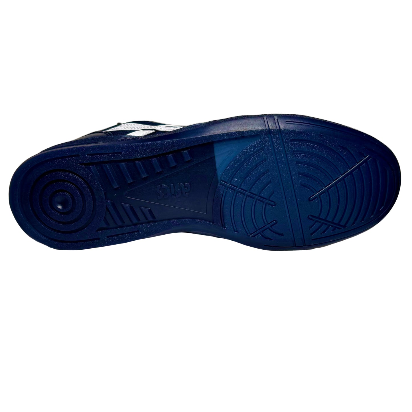 Blue sneaker sole on a white background