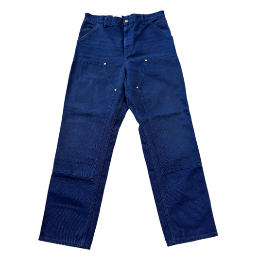 blue double knee work pants
