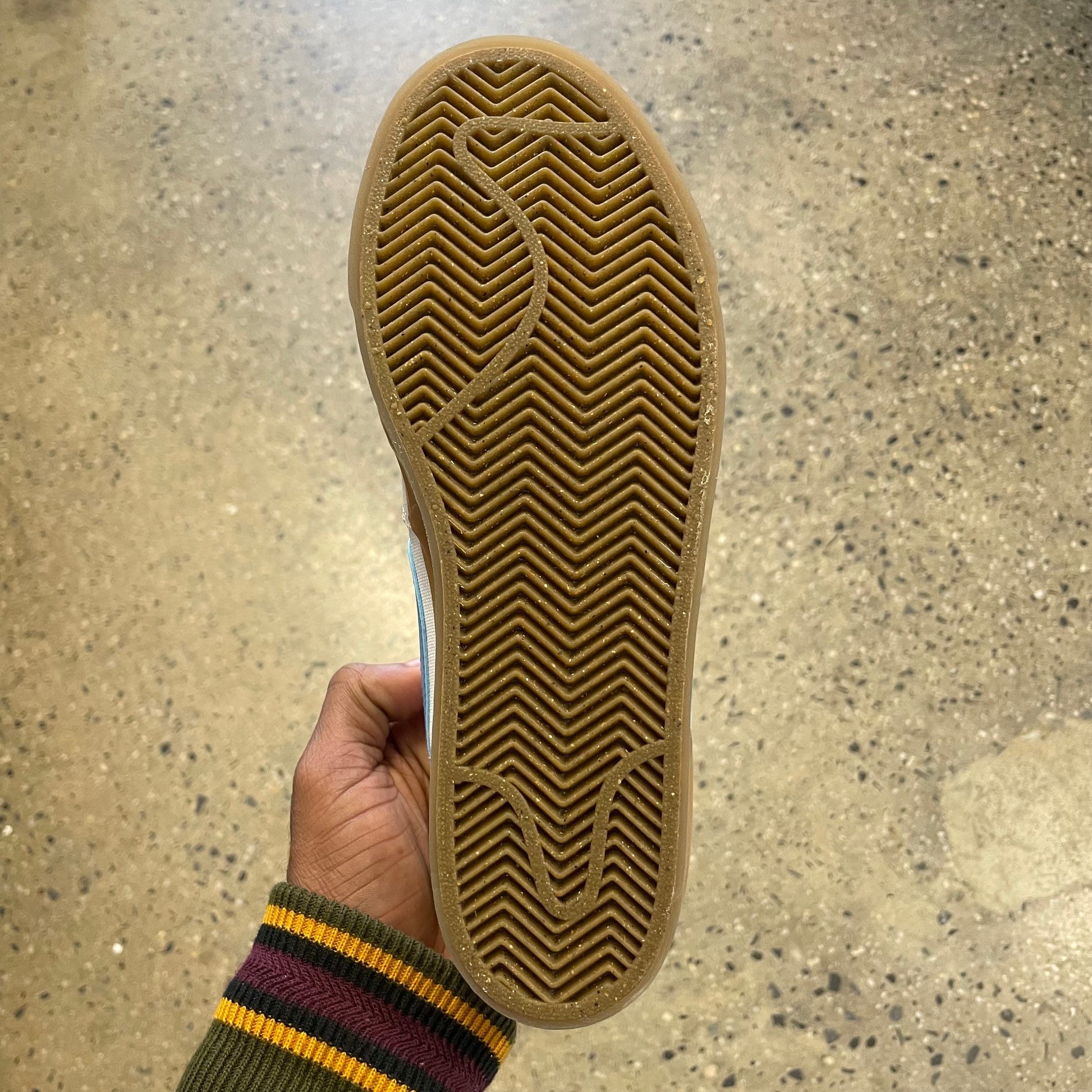 view of bottom of gum rubber outsole
