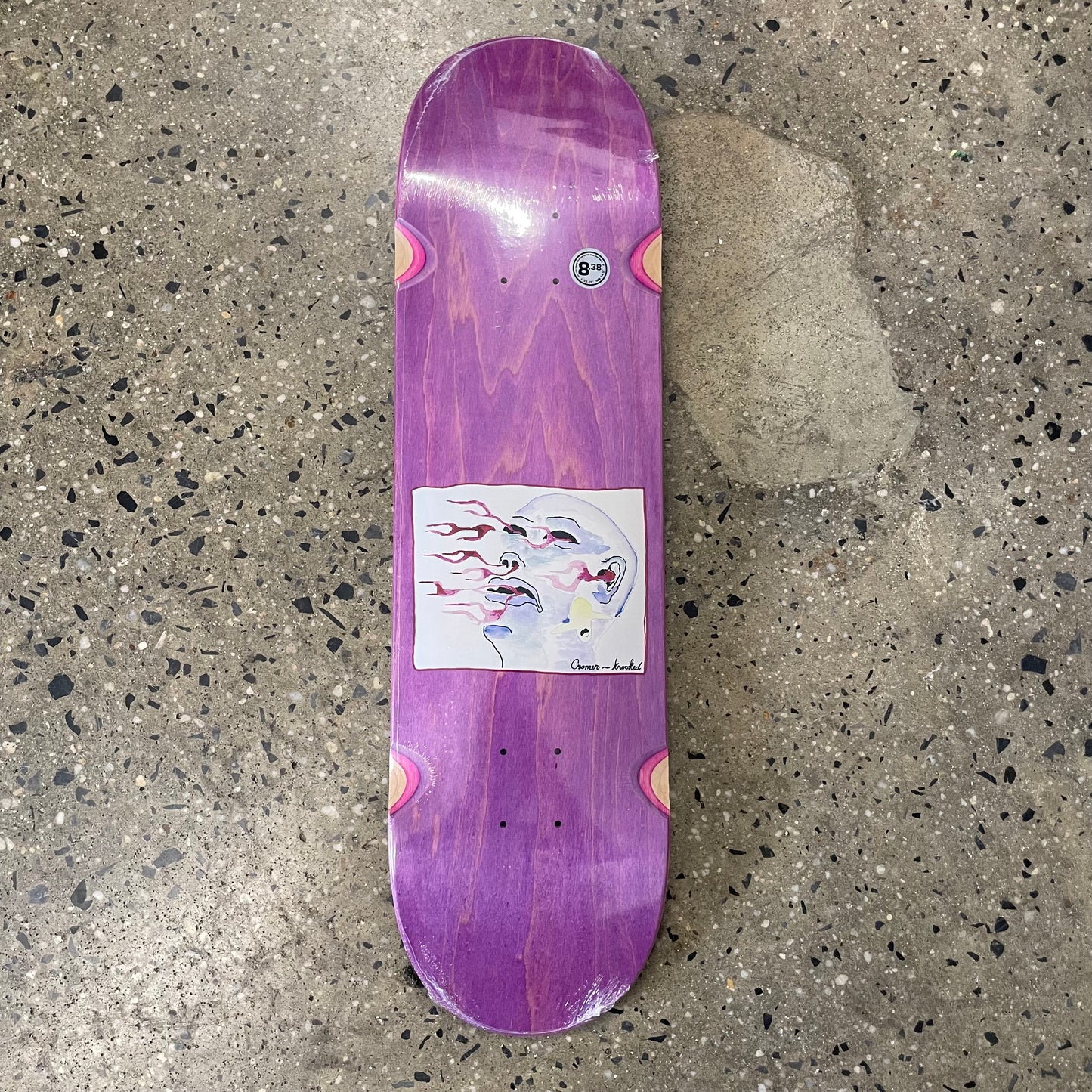 Krooked Brad Cromer Stare Skateboard Deck - Wheel Wells