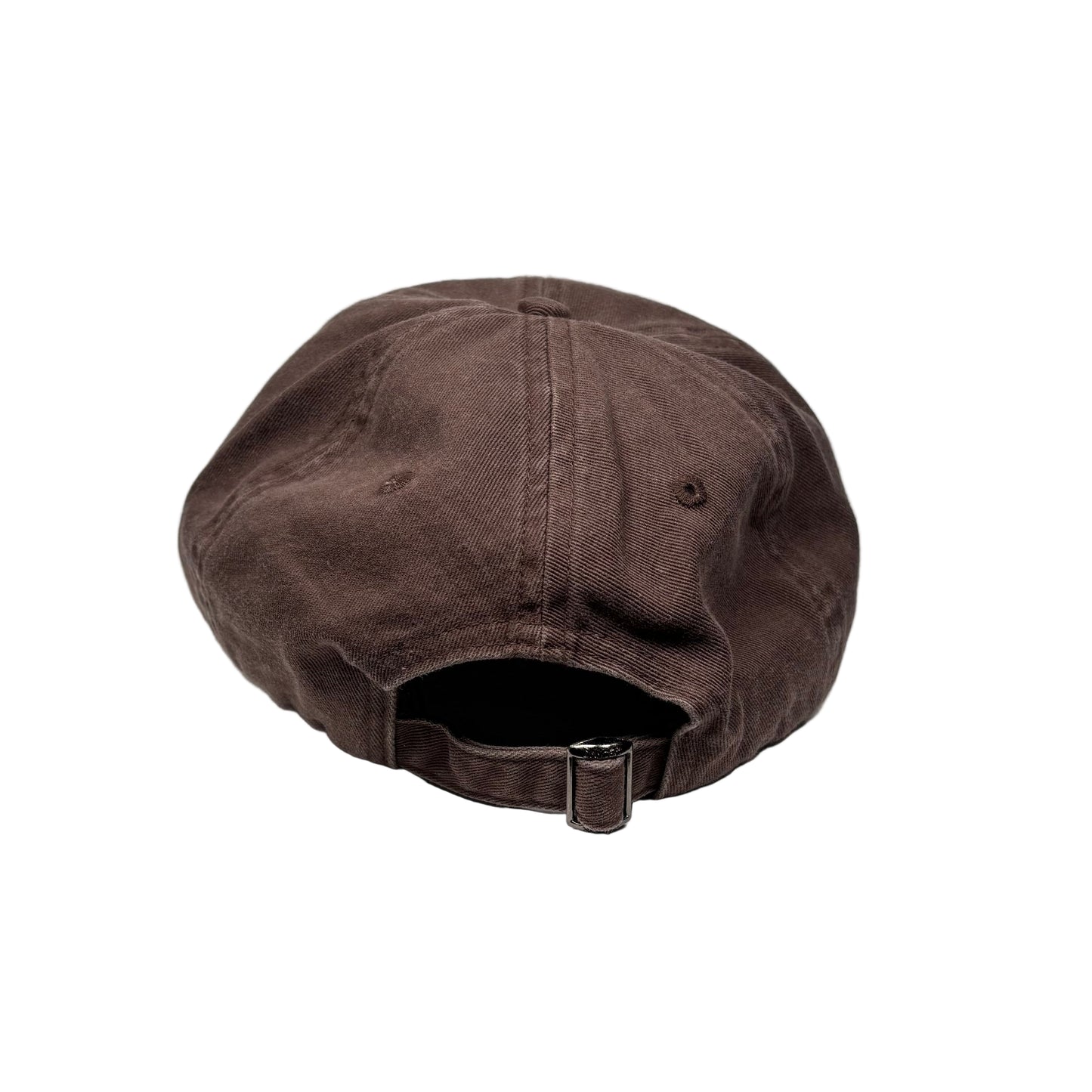 rear of Brown cap on a white background
