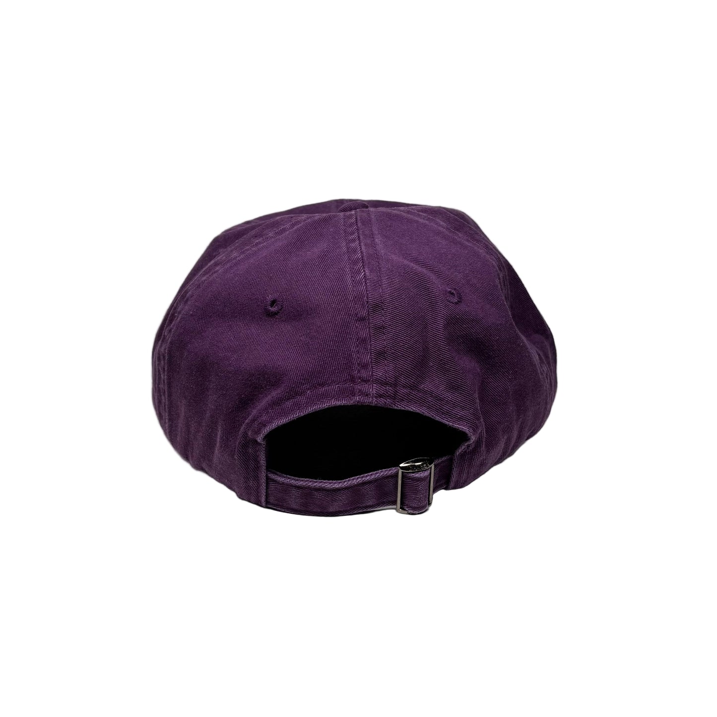 rear of Purple cap on a white background