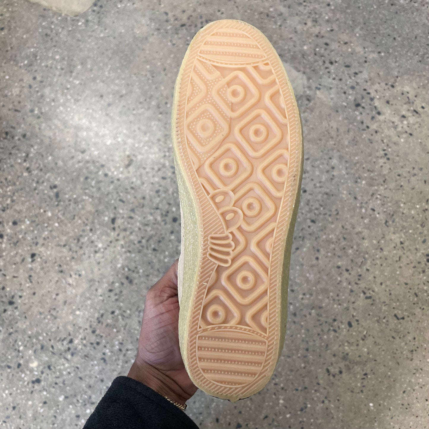 gum sole, bottom of sneaker