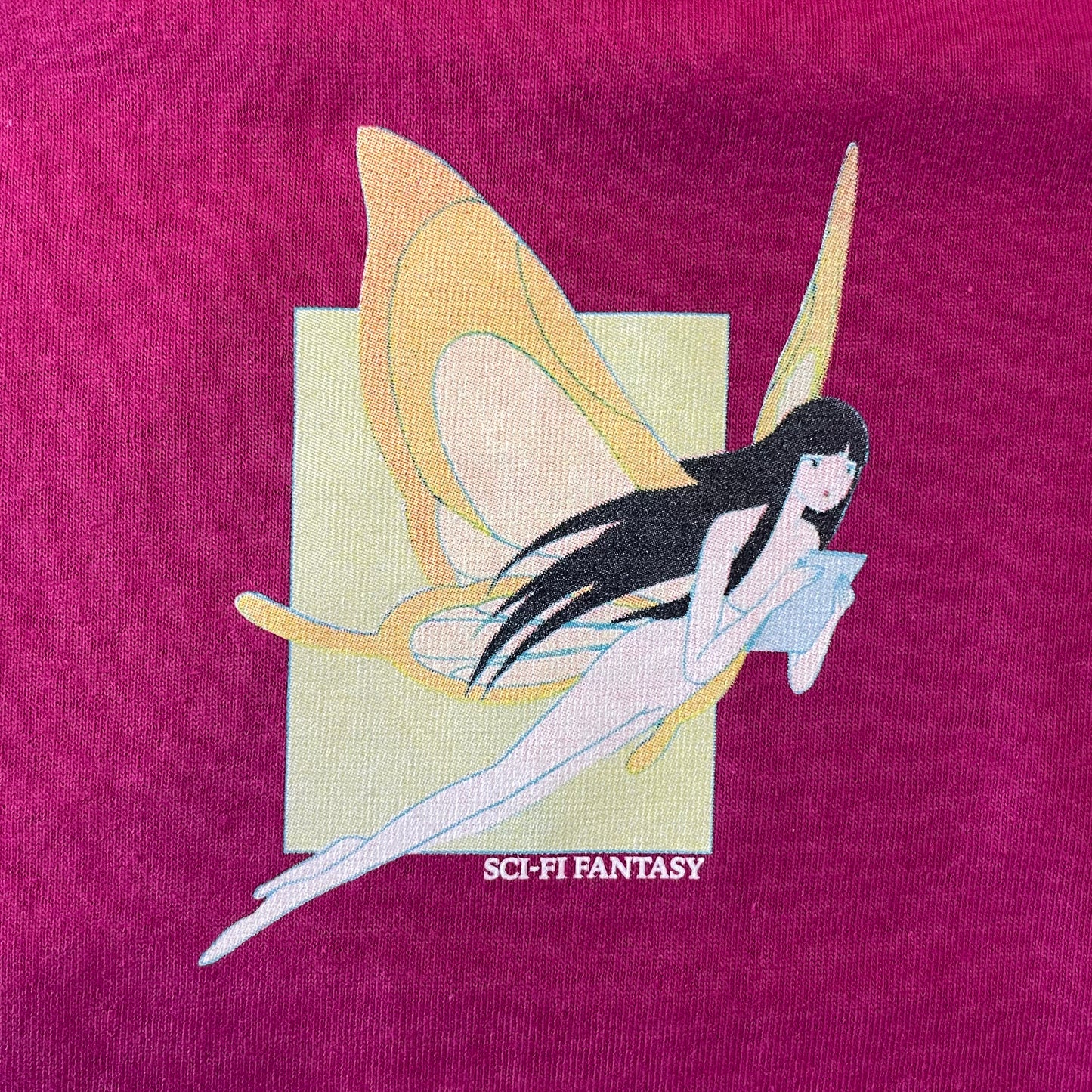 Sci-Fi Fantasy Moth Girl T-Shirt - Berry