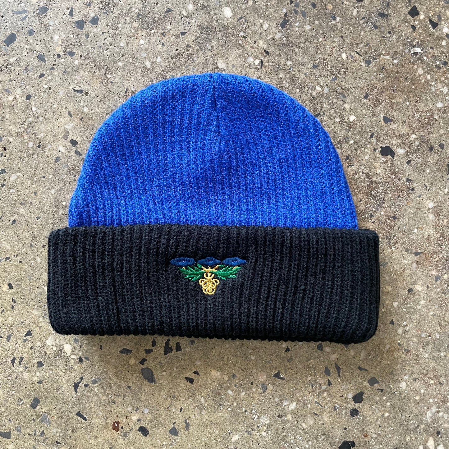 Pass~Port Emblem Beanie - Royal Blue/Black