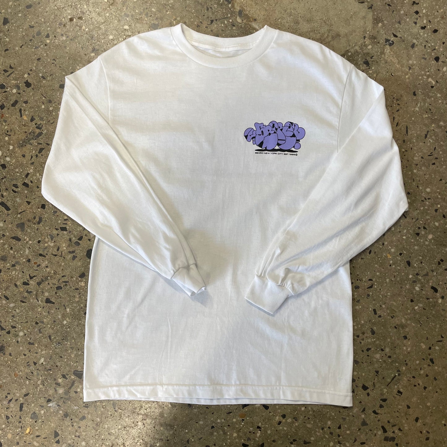 5Boro 5B Crackle LS T-Shirt - White/Purple