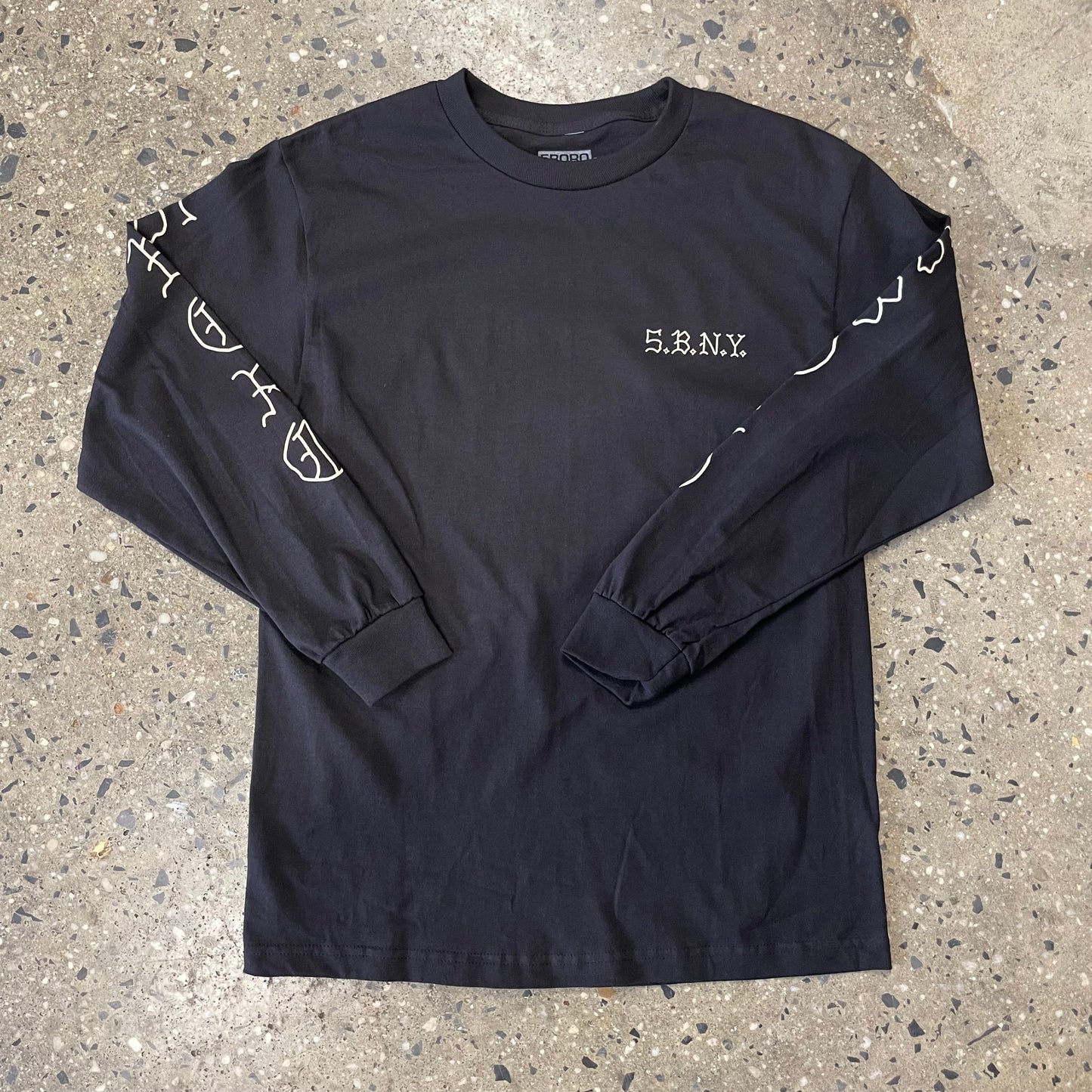 5Boro Vintage Rose LS T-Shirt - Black/Red Rose