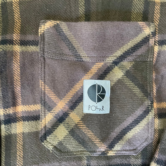 Polar Skate Co. Mike LS Flannel Shirt - Brown/Mauve