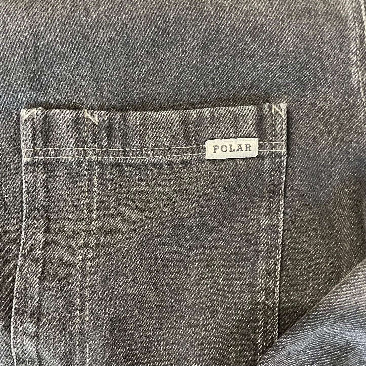 Polar Skate Co. Mike LS Denim Shirt - Silver Blue