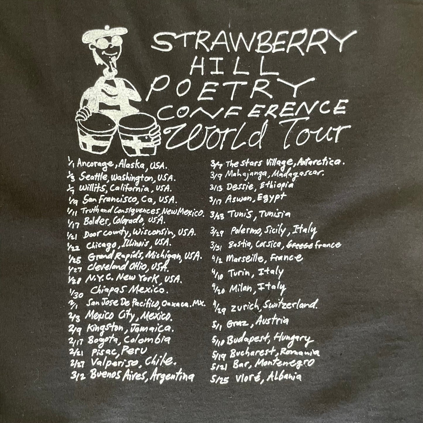 Strawberry Hill Philosophy Club Poetry Slam T-Shirt - Black