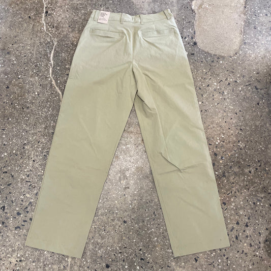 Rear view of olive chino pants