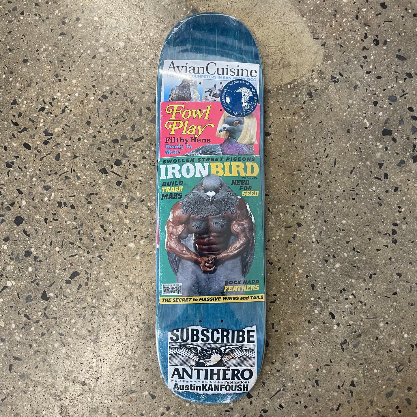 Antihero Austin Kanfoush Pigeon Vison Skateboard Deck