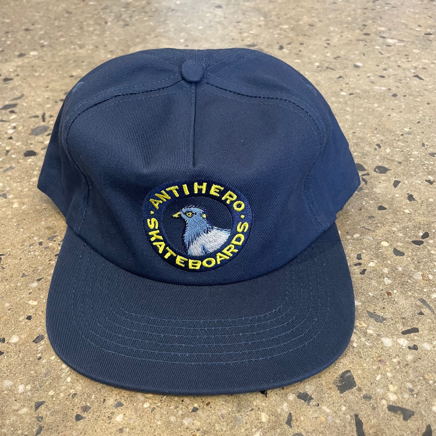 Antihero Pigeon Round Snapback Hat - Navy