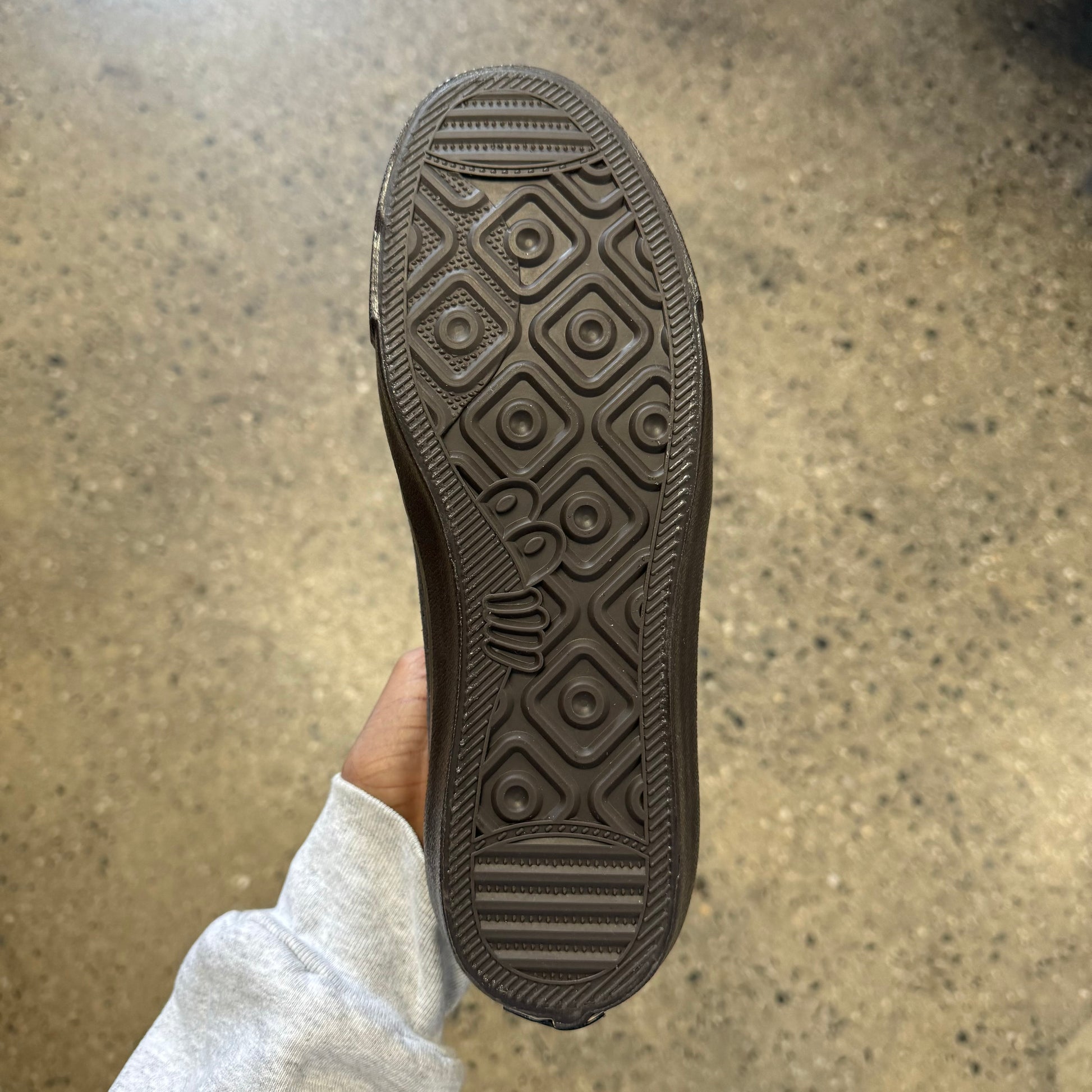 brown sole, bottom of sneaker