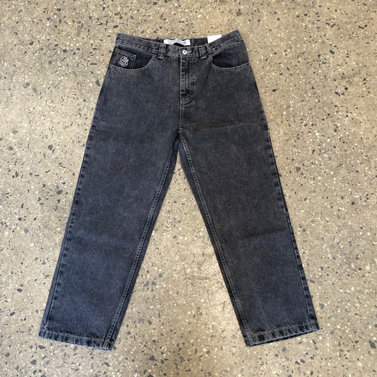 silver black denim jeans