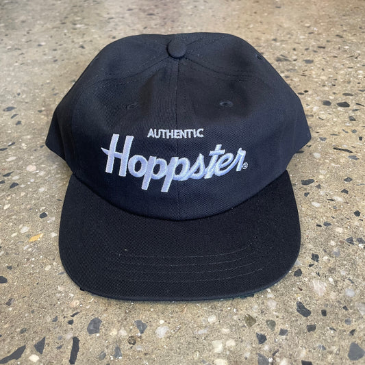 HOPPSTER embroidered logo on front of hat
