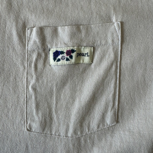 closeup of logo patch on front pocket