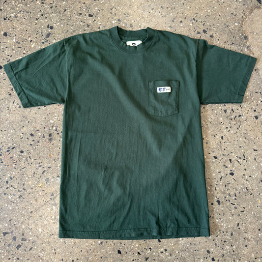 green pocket T-shirt with logo