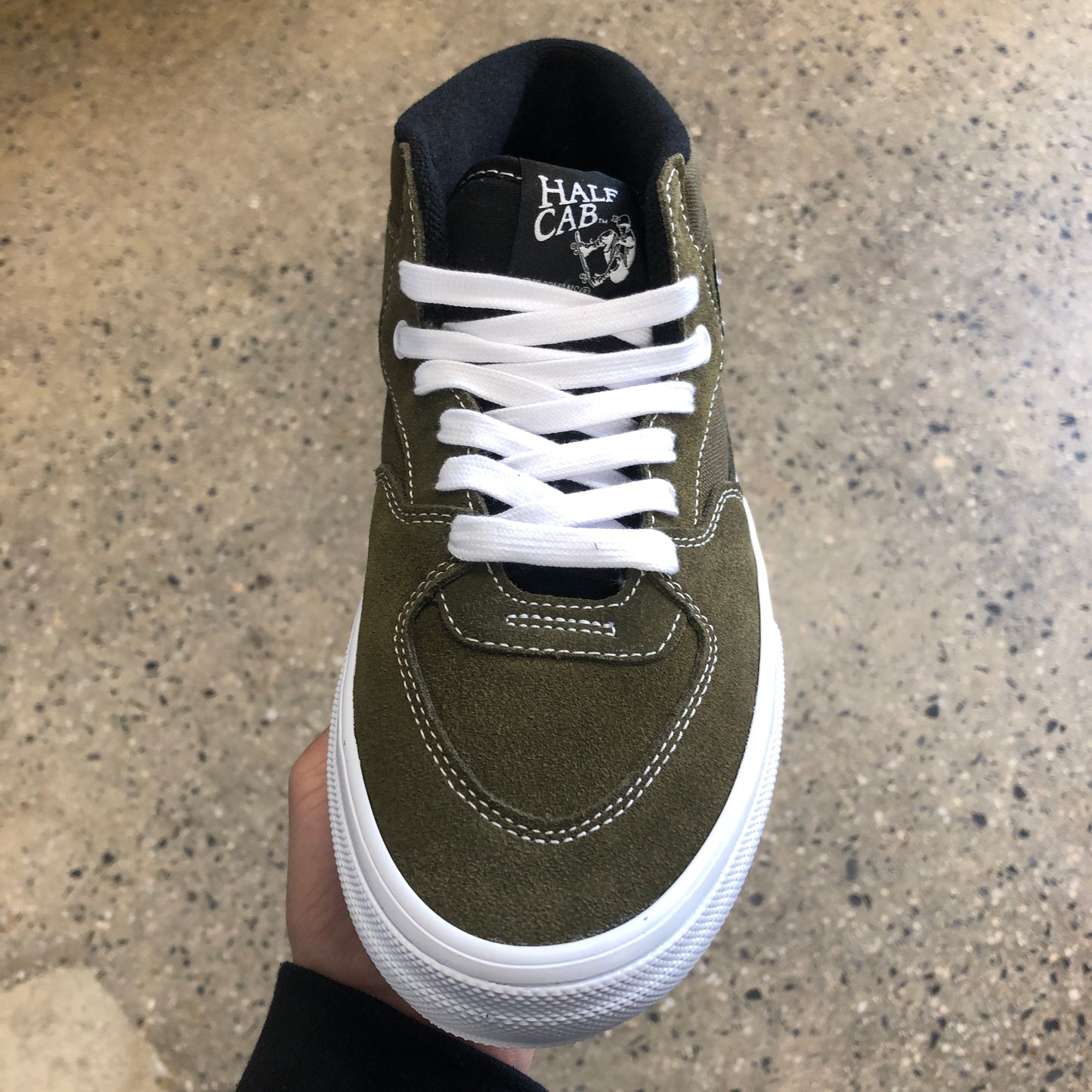 vans skate half cab dark olive