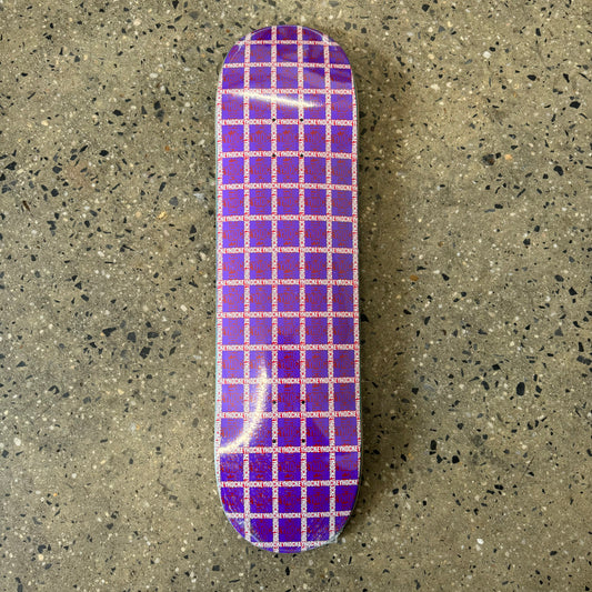 Hockey Plaid Skateboard Deck - Purple