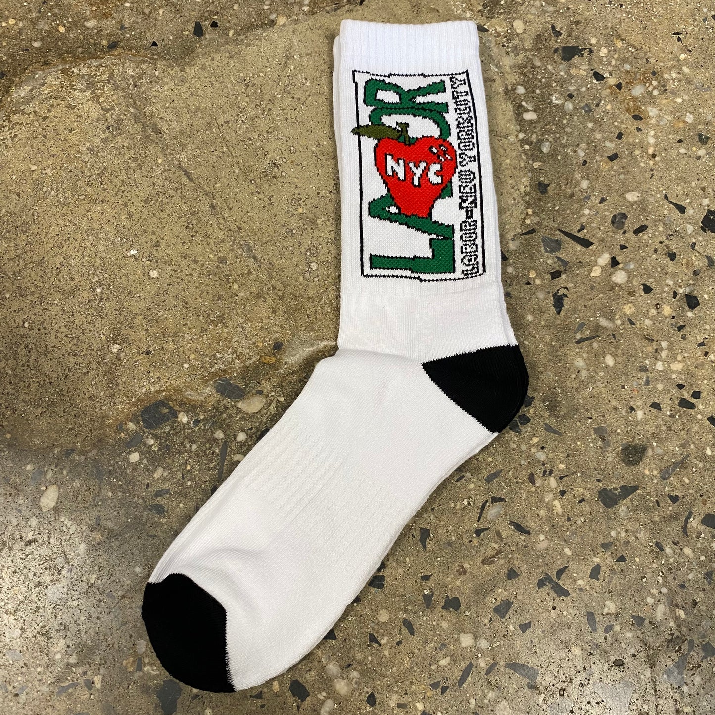 Labor Apple Tip Socks - White