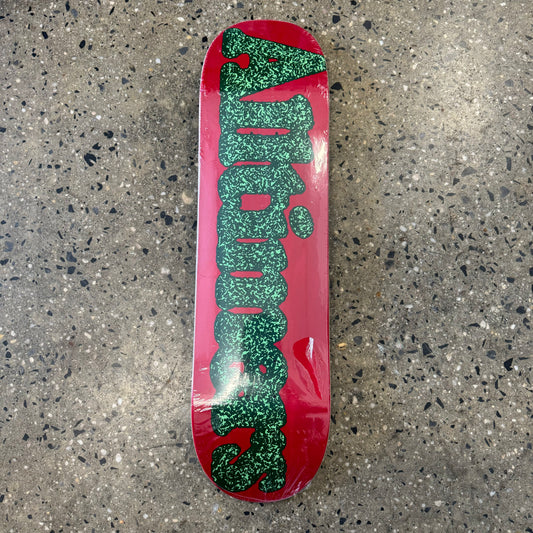 red deck with alltimers printed in green horizontally