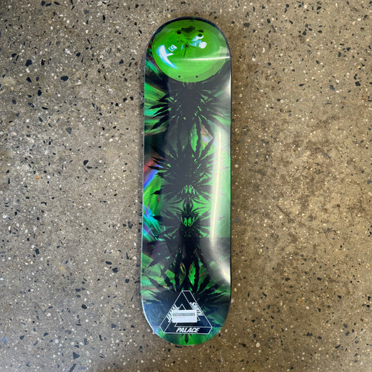 deck with all over print green and cannibus plants on the bottom