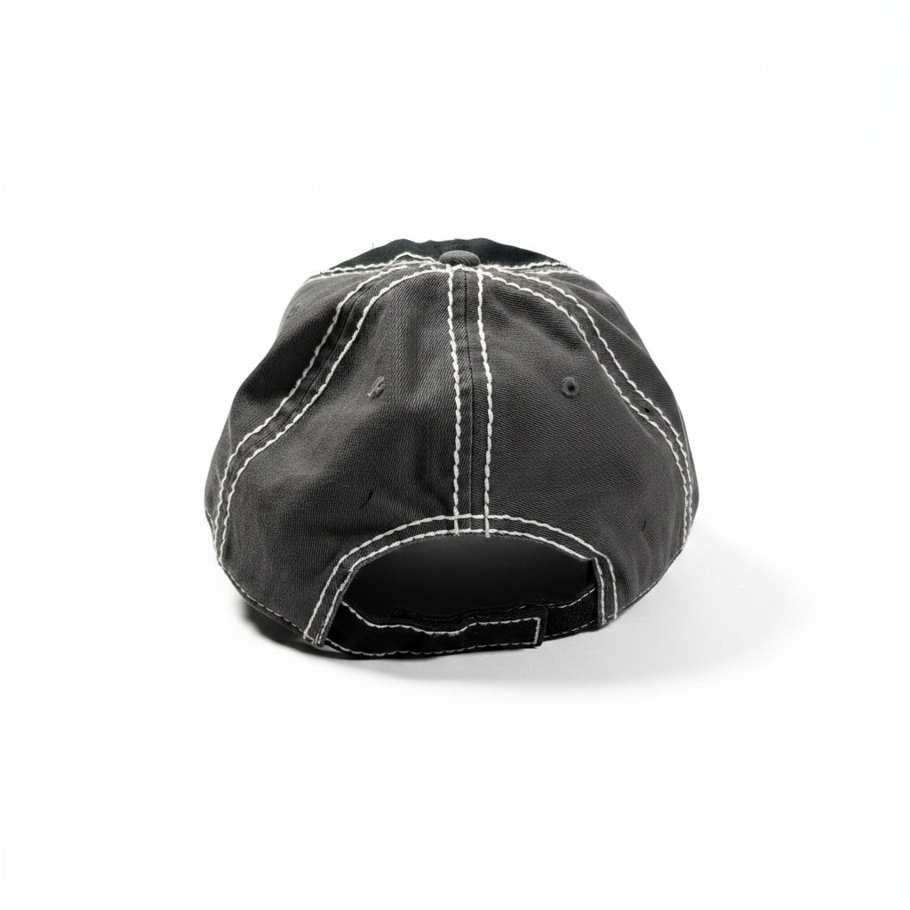 view of rear of velcro closure cap
