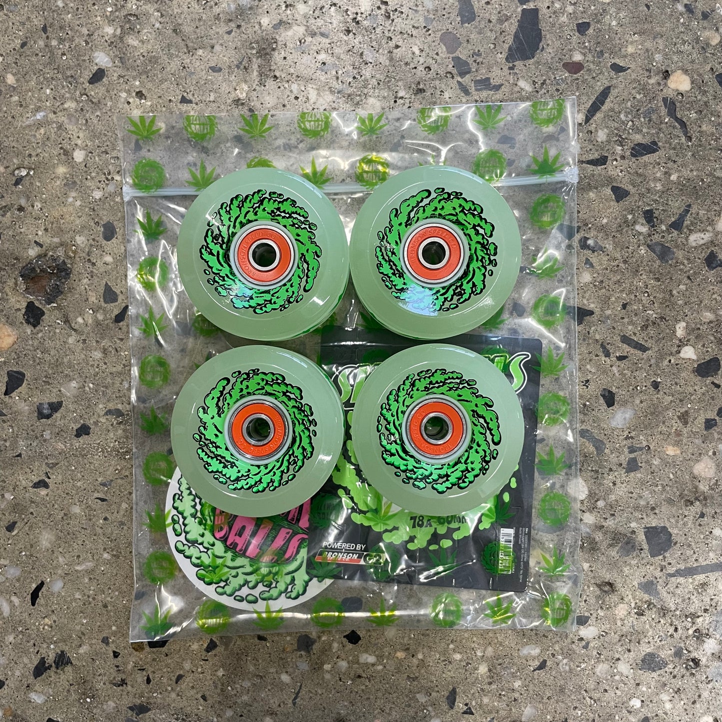 Slime Balls OG Slime Light Up Wheels 78a - Glow In The Dark