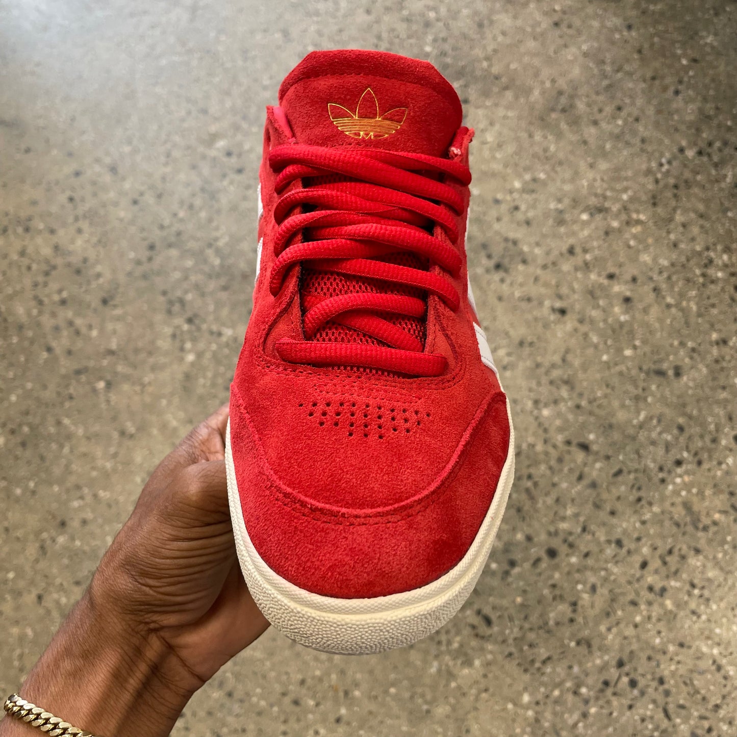 adidas tyshawn low scarlet/white