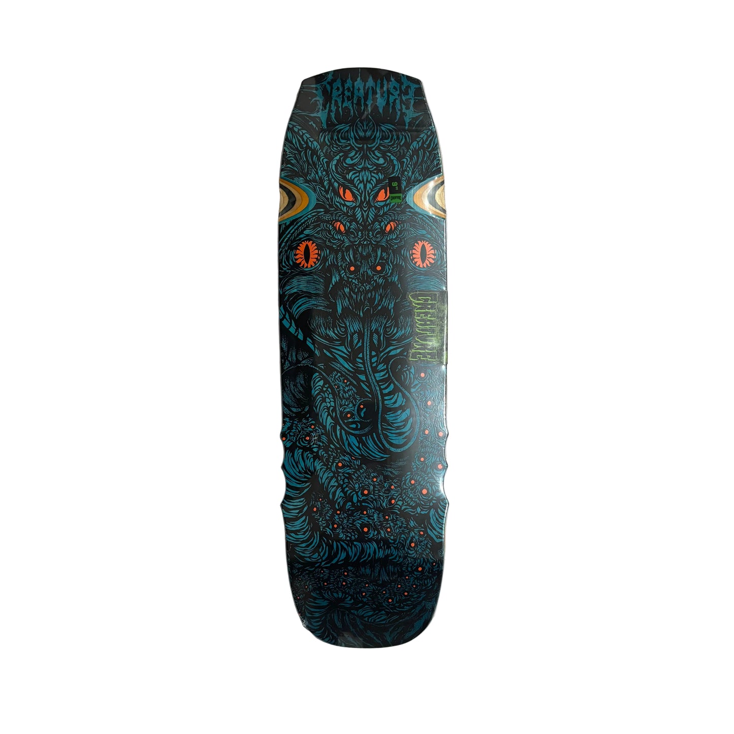 multi color blue skateboard deck