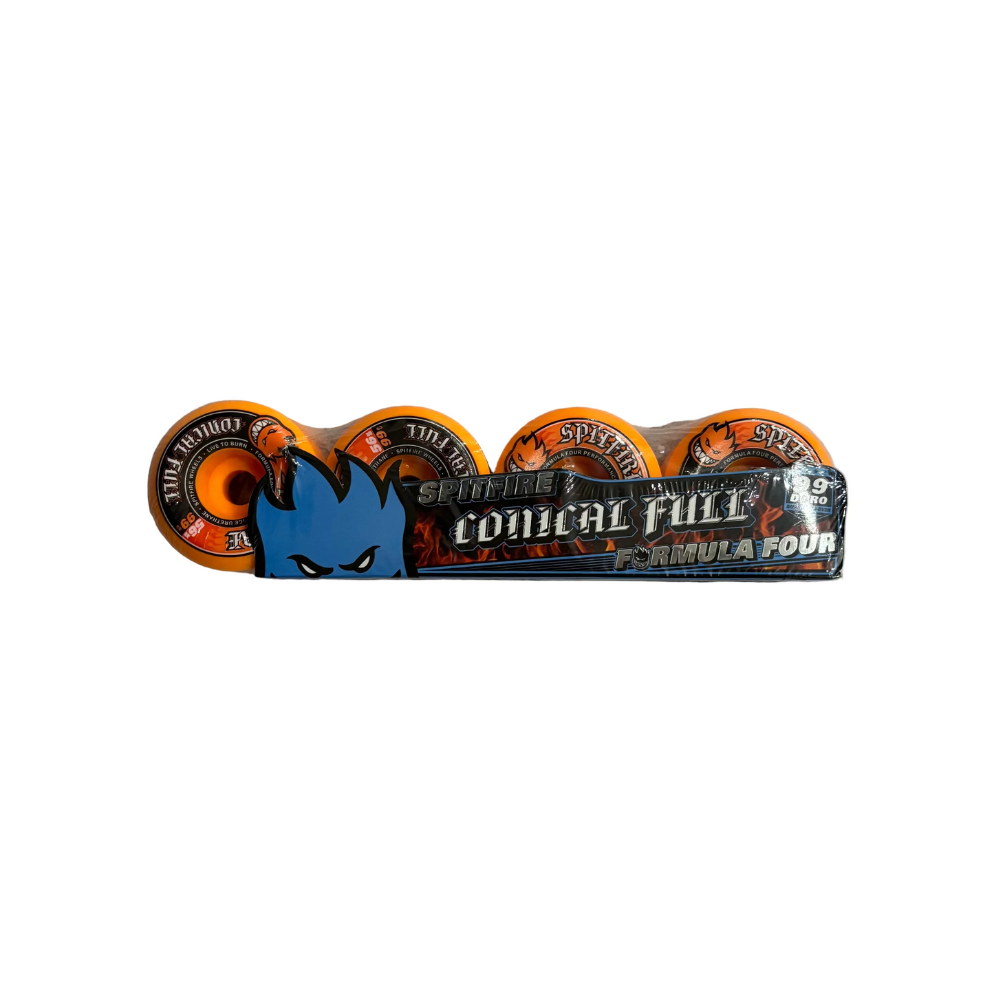 orange spitfire conical full skateboard wheels