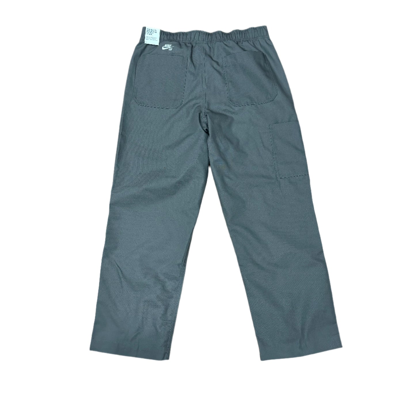 rear view elastic waist double knee pant