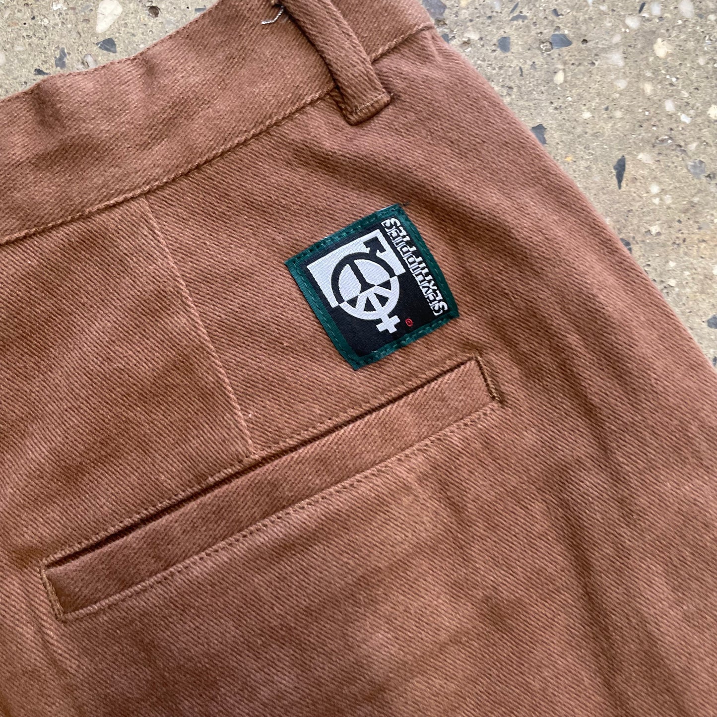 Sex Hippies Stitched Crease Work Pants - Chestnut