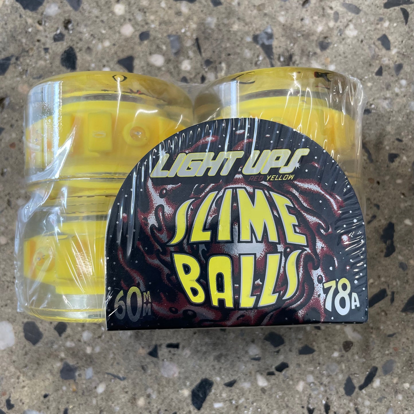 Slime Balls OG Slime Light Up Wheels 78A - Red/Yellow