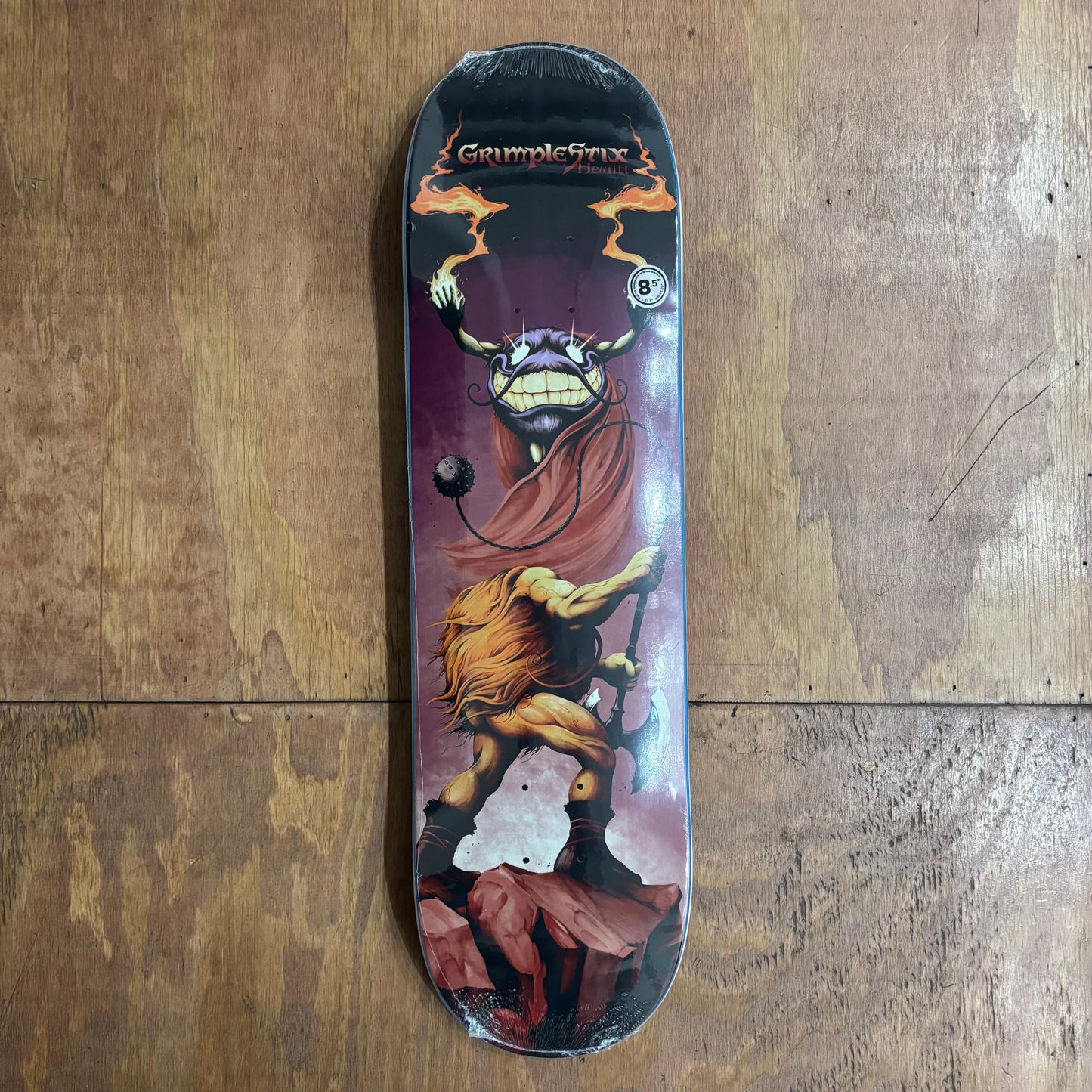 fantasy styled graphic skateboard deck from grimple stix