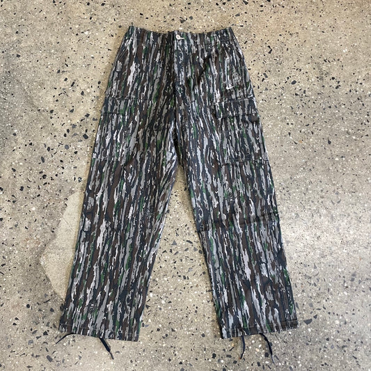 black and white abstract pattern cargo pants