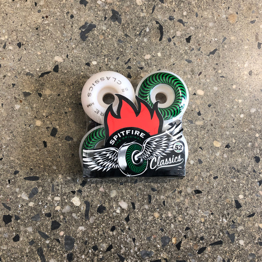 white wheels, green and black design (design colors vary)